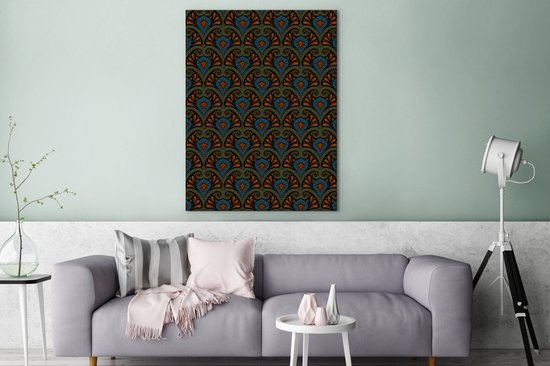 Motifs Peinture Sur Toile - Abstrait - Vert - Années 1920 - 90x120 cm - Décoration murale
