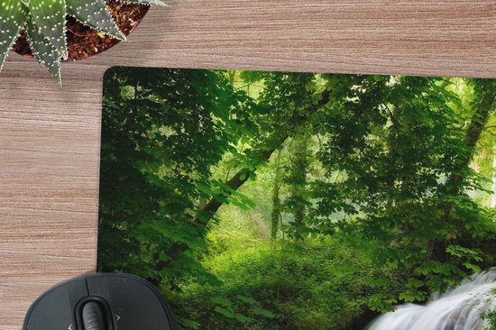 Sous-main 60x40 cm - Tapis de souris Cascade - Nature - Vert - Sous-main XL - Protection sous-main - Tapis de souris Ordinateur