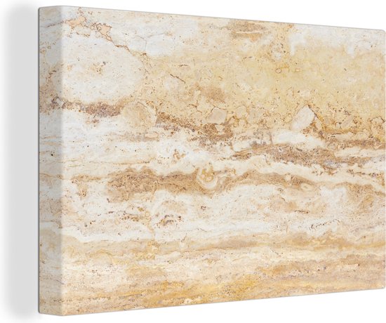 Peintures sur toile Marbre - Sable - Texture - 30x20 cm - Décoration murale