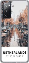 Geschikt voor Samsung Galaxy S20 FE hoesje - Nederland - Amsterdam - Gracht - Herfst - Siliconen Telefoonhoesje