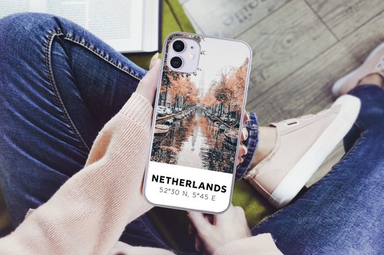 Coque iPhone 11 - Pays- Nederland - Amsterdam - Canal - Automne - Coque de téléphone en Siliconen