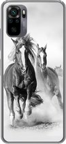Geschikt voor Xiaomi Redmi Note 10 Pro hoesje - Paarden - Dieren - Illustratie - Siliconen Telefoonhoesje