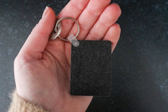 Porte-clés - Zwart - Granit - Design - Pierre - Cadeaux - Plastique