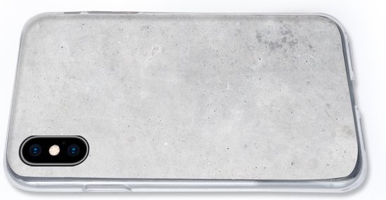 Coque iPhone Xs - Intempéries - Béton - Structures - Vintage - Industriel - Grijs - Coque de téléphone en Siliconen