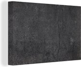 Canvas Schilderij Beton - Zwart - Grijs - Rustiek - Industrieel - 90x60 cm - Wanddecoratie
