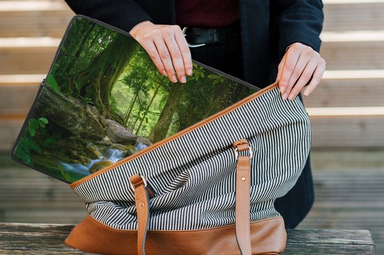 Housse pour ordinateur portable 15,6 pouces - Jungle - Pierres - Water - Nature - Plantes - Housse pour ordinateur portable