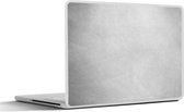 Laptop sticker - 15.6 inch - Leer - Structuur - Lederlook - Grijs - 36x27,5cm - Laptopstickers - Laptop skin - Cover
