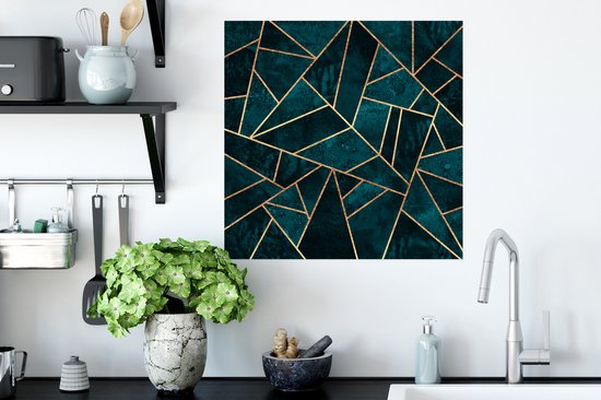 Poster Stenen - Goud - Luxe - Patronen - Abstract - 50x50 cm