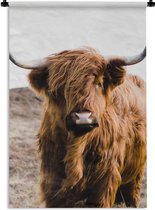 Tapisserie - Tapisserie - Highlander écossais - Paysage - Vache - Marron - Animaux - Nature - 90x135 cm - Tapisserie