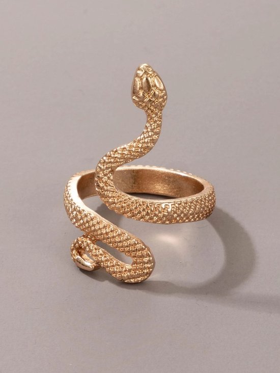Marinjoc - Slangenring - Dames ring - Trendy ring - Goud kleur- Cadeautje  -... | bol.com