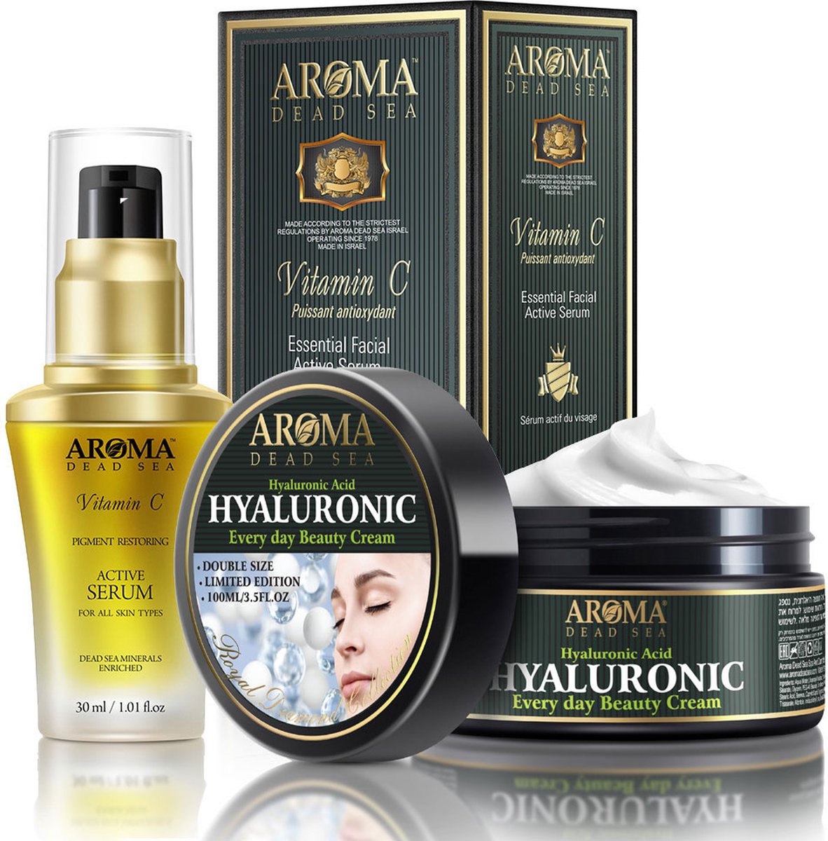 Goedkoopste Serum vitamine C Hyaluronzuur gezichtscrème 24H Set
