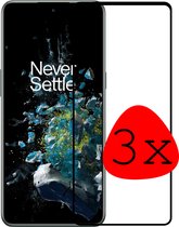 OnePlus 10T Protecteur d'écran en Tempered Glass Full Cover - OnePlus 10T Protective Glass Screen Protector Glas - 3 Pièces
