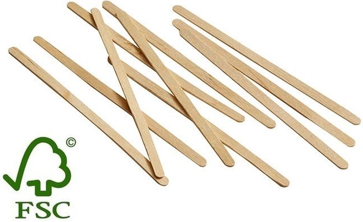 Roerstaafjes - Hout (FSC®) - 110mm