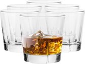 Whiskey Glazen - Scotch Bourbon Rum Glas Liquor - Waterglazen - Elin - 240 ML - Set van 6