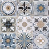 Crearreda Tegelstickers Decor Tiles Cementine 30 X 30cm Grijs