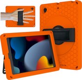 Mobigear Tablethoes geschikt voor Apple iPad 9 (2021) Hoes EVA Schuim | Mobigear Ruggedized Backcover | Schokbestendig iPad 9 (2021) Telefoonhoesje | Anti Shock Proof + Standaard - Oranje