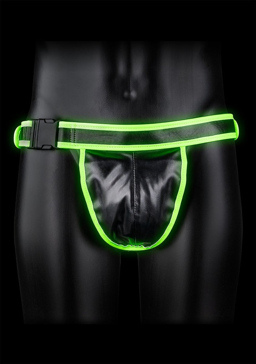 Goedkoopste Buckle Jock Strap - GitD - Neon Green/Black - S/M