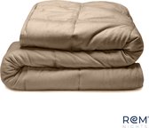 Couverture lestée 8 kg Minky Fleece marron - Qualité Luxe - 150 x 200 cm - Couverture lestée Premium / Couverture lestée - REM nights®