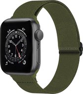 Bandje Geschikt Voor Apple Watch Bandje 42/44/45 mm Nylon Polsband Met Gesp - Horloge Bandje Geschikt Voor Apple Watch 1-8 / SE - 42/44/45 mm Bandje Stof - Donkergroen