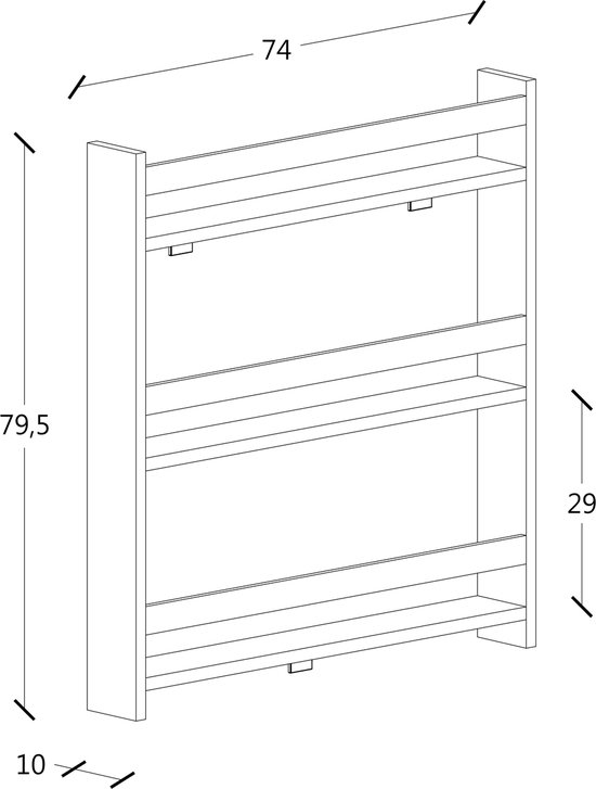 Joyz kinderboekenplank spar design, 60x38x70.5 cm, groen-natuur, kinderplank van hout met 3 planken & 4 wielen, kinderkamerplank op wielen, opbergplank voor kinderen, speelgoedplank boekenkast