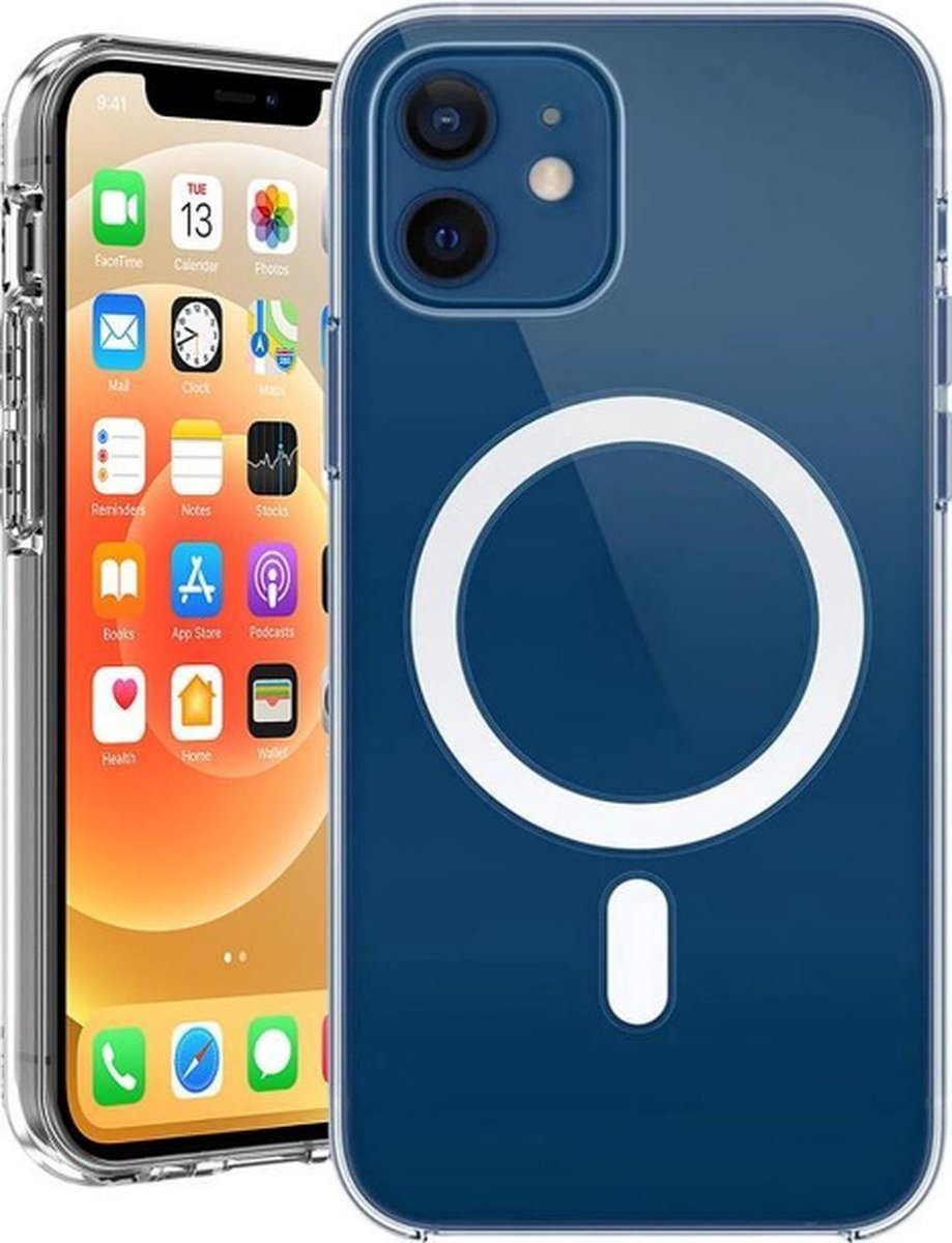 Xtabarya iphone 11 Hoesje Magnetischmet HaloLock Ring , Transparant cover iPhone 11 - Doorzichtig
