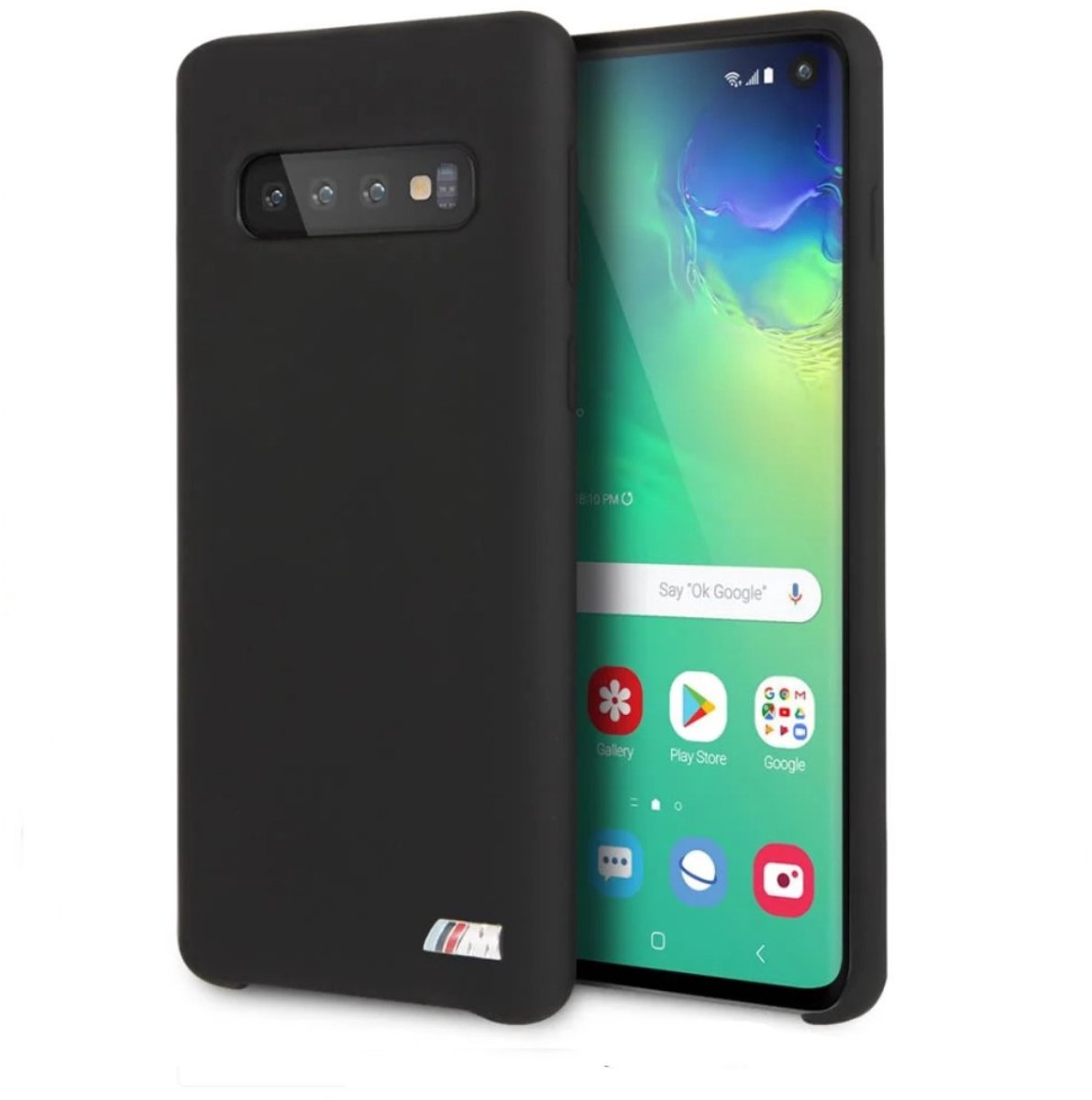 BMW M Plain Siliconen Backcase Hoesje Samsung Galaxy S10 – Zwart