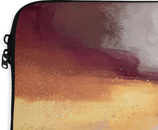 Laptophoes - Abstract - Pastel - Verf - Goud - Glitters - Laptop sleeve - Laptop case - 13 Inch