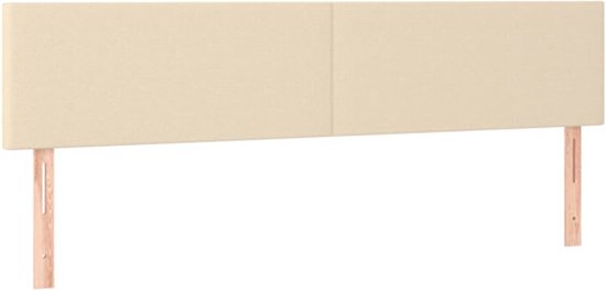 vidaXL de lit 2 pcs 90x5x78/88 cm Crème Tissu