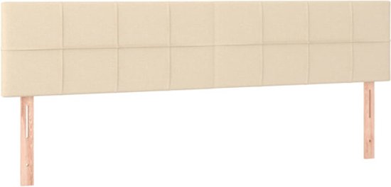 vidaXL de lit 2 pcs 80x5x78/88 cm Crème Tissu