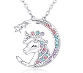 Ketting zilverkleur maan unicorn - eenhoorn