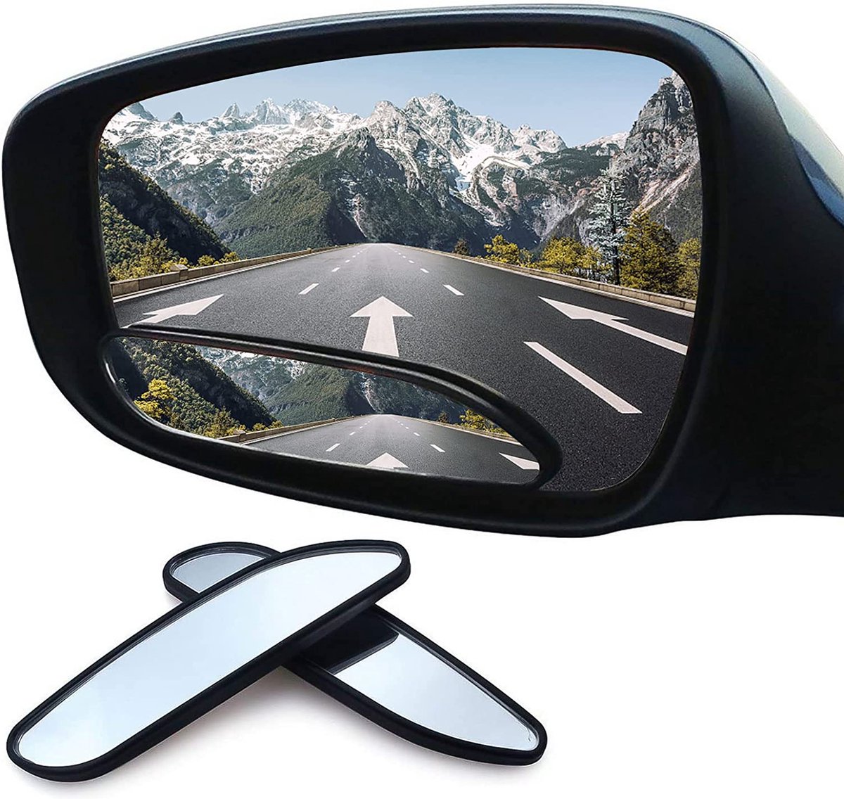 2 stuks universele auto groothoek convexe achterkant blind vlek spiegel voor auto