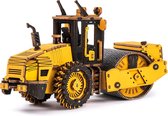 Robotime Road Roller TG701K - 3D puzzel - Houten bouwpakket - Knutselen - Miniatuur