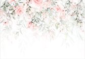 Fotobehang - Waterfall of Roses - First Variant.