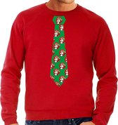 Bellatio Decorations stropdas Kersttrui/kerst sweater kerstman met bier - heren XXL