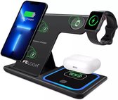 LifeLoom Verbeterde 3-in-1 Draadloze Oplader, Inklapbaar, AirPods, Apple Iwatch, iPhone, Samsung, Draadloos Qi station