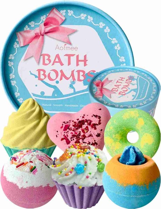 Bubble Lot de 6 bombes de bain, coffret cadeau bombe cosmétique, boules de  bain faites... | bol.com
