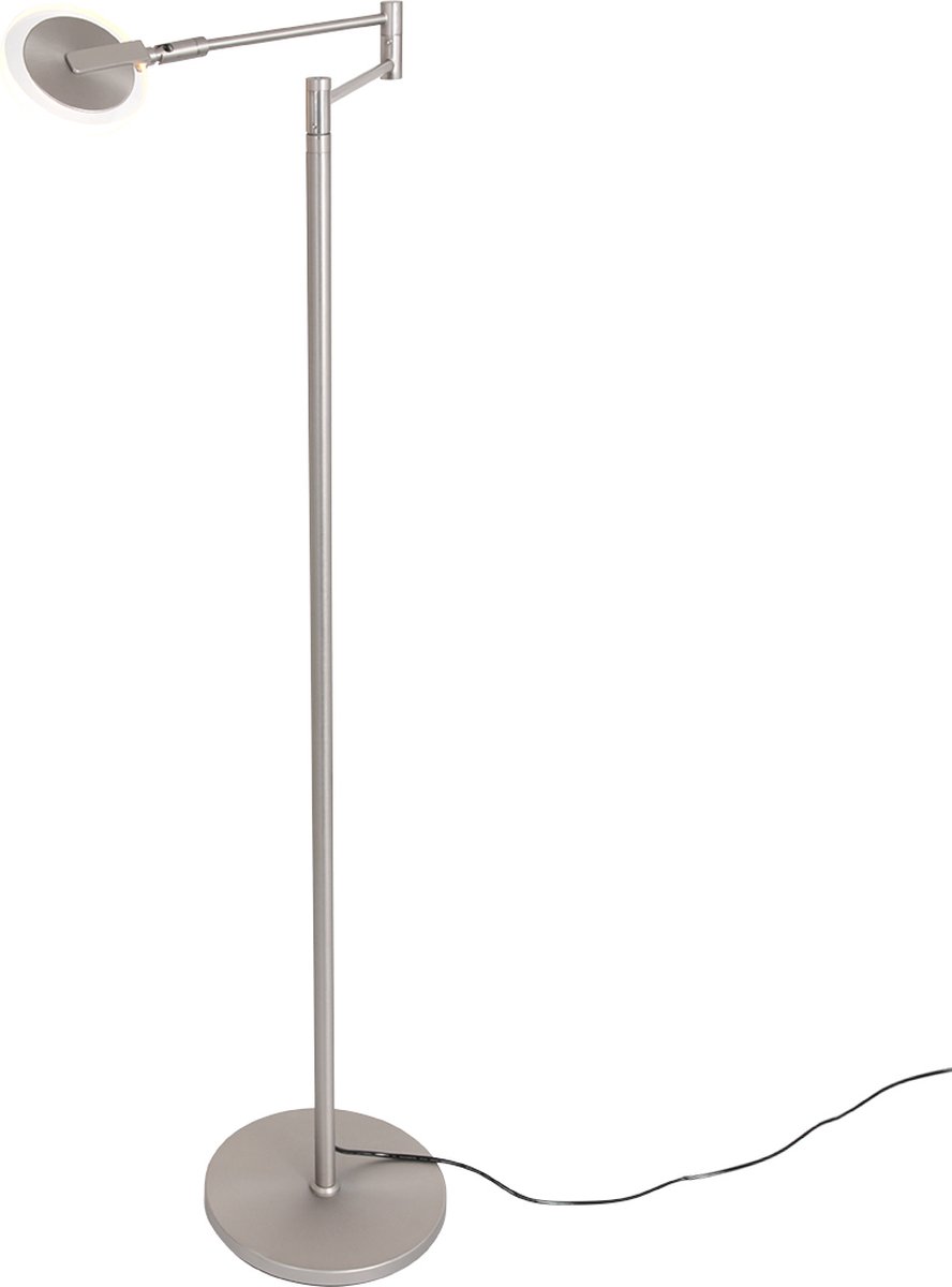 Vloerlamp - Bussandri Limited - Modern - Metaal - Modern - LED - L: 23cm - Voor Binnen - Woonkamer - Eetkamer - Zilver