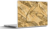 Laptop sticker - 10.1 inch - Bladeren - Zomer - Tropisch - Hawaii - 25x18cm - Laptopstickers - Laptop skin - Cover