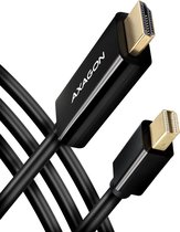 AXAGON RVD-HI14C2 DisplayPort > HDMI 1.4 cable 1.8m 4K/30Hz *DPM *HDMIM