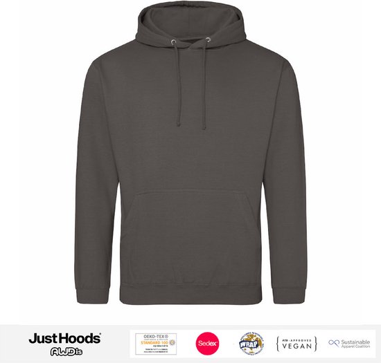 AWDis Just Hoods / Asfalt Grijs Hoodie Maat L