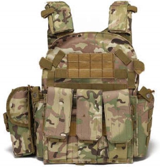 Tactical Vest K Series Plate Carrier Camo Hunting Vest Full-Size Lightweight Mesh Comfort MOLLE Quick Release Army Airsoft Gear