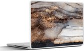 Laptop sticker - 10.1 inch - Storm - Goud - Abstract - 25x18cm - Laptopstickers - Laptop skin - Cover