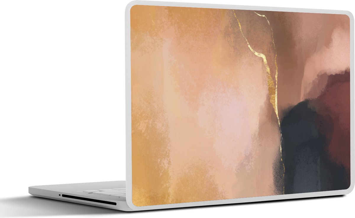 Laptop sticker - 14 inch - Abstract - Verf - Pastel - 32x5x23x5cm - Laptopstickers - Laptop skin - Cover