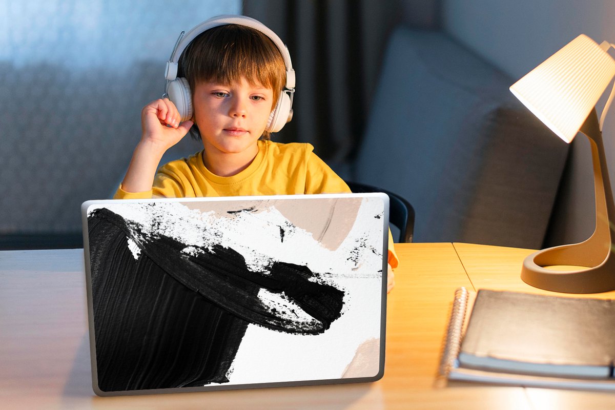 Laptop sticker - 11.6 inch - Verf - Design - Abstract - 30x21cm - Laptopstickers - Laptop skin - Cover