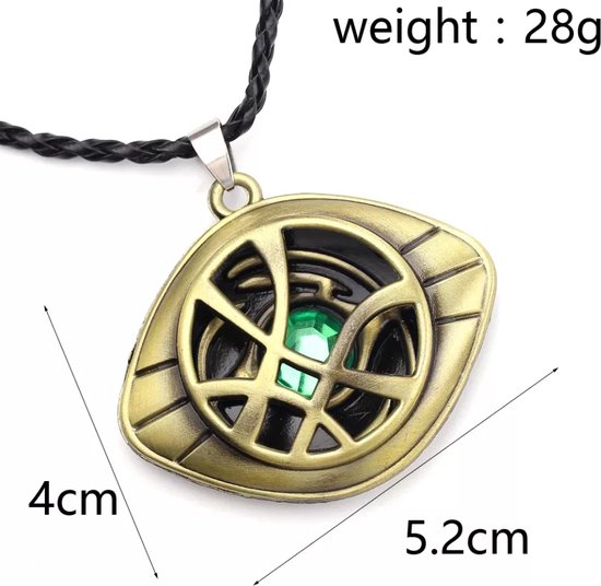Figurine Articulée Pendentif Œil D'Agamotto - Doctor Strange - Métal Brillant - 1:1 - Cadeau Film