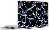 Autocollant pour ordinateur portable - 17,3 pouces - Formes - Géométrie - Zwart - Design - 40x30cm - Autocollants pour ordinateur portable - Skin pour ordinateur portable - Couverture