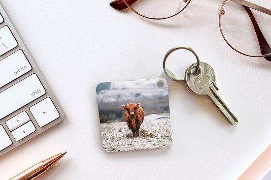 Porte-clés - Cadeaux à distribuer - Highlander écossais - Neige - Berg - Plastique