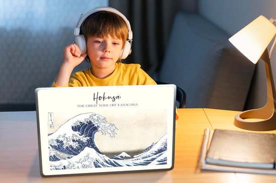 Laptop sticker - 13.3 inch - Hokusai - The great wave off Kanagawa - Japanse kunst - 31x22,5cm - Laptopstickers - Laptop skin - Cover - SleevesAndCases