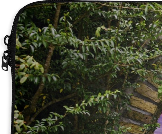 Housse ordinateur portable 13 pouces - Paysage - Fleurs - Transparent - Berg - Housse ordinateur portable - Dimensions intérieures 32x22,5 cm - Dos noir