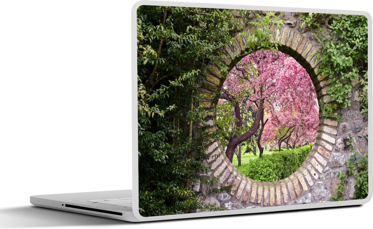 Laptop sticker - 13.3 inch - Doorkijk - Sakura - Bloesem - Japans - 31x22,5cm - Laptopstickers - Laptop skin - Cover